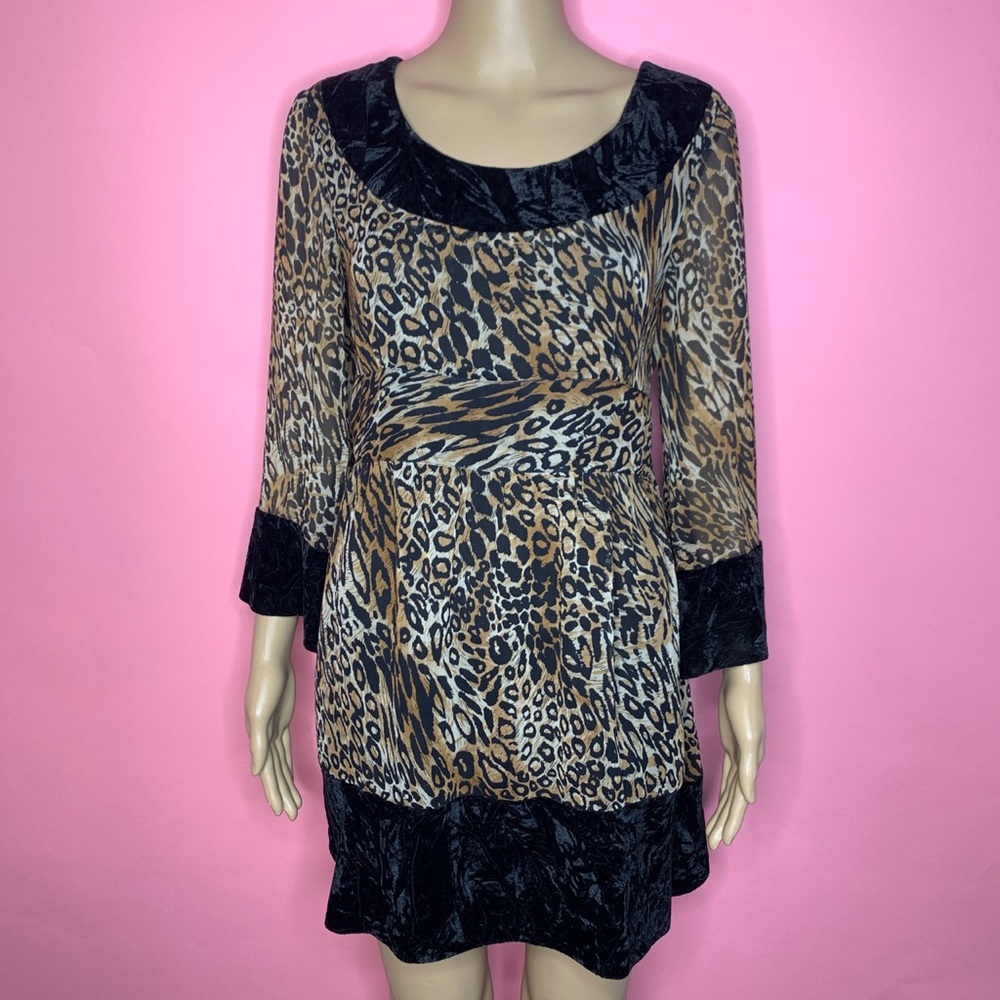 1990s Leopard Cheetah Carole Baskin Dress